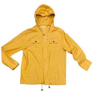 EZEKIEL Women's Mustard Yellow / Gold Hooded 100% Cotton Jacket Sz XL